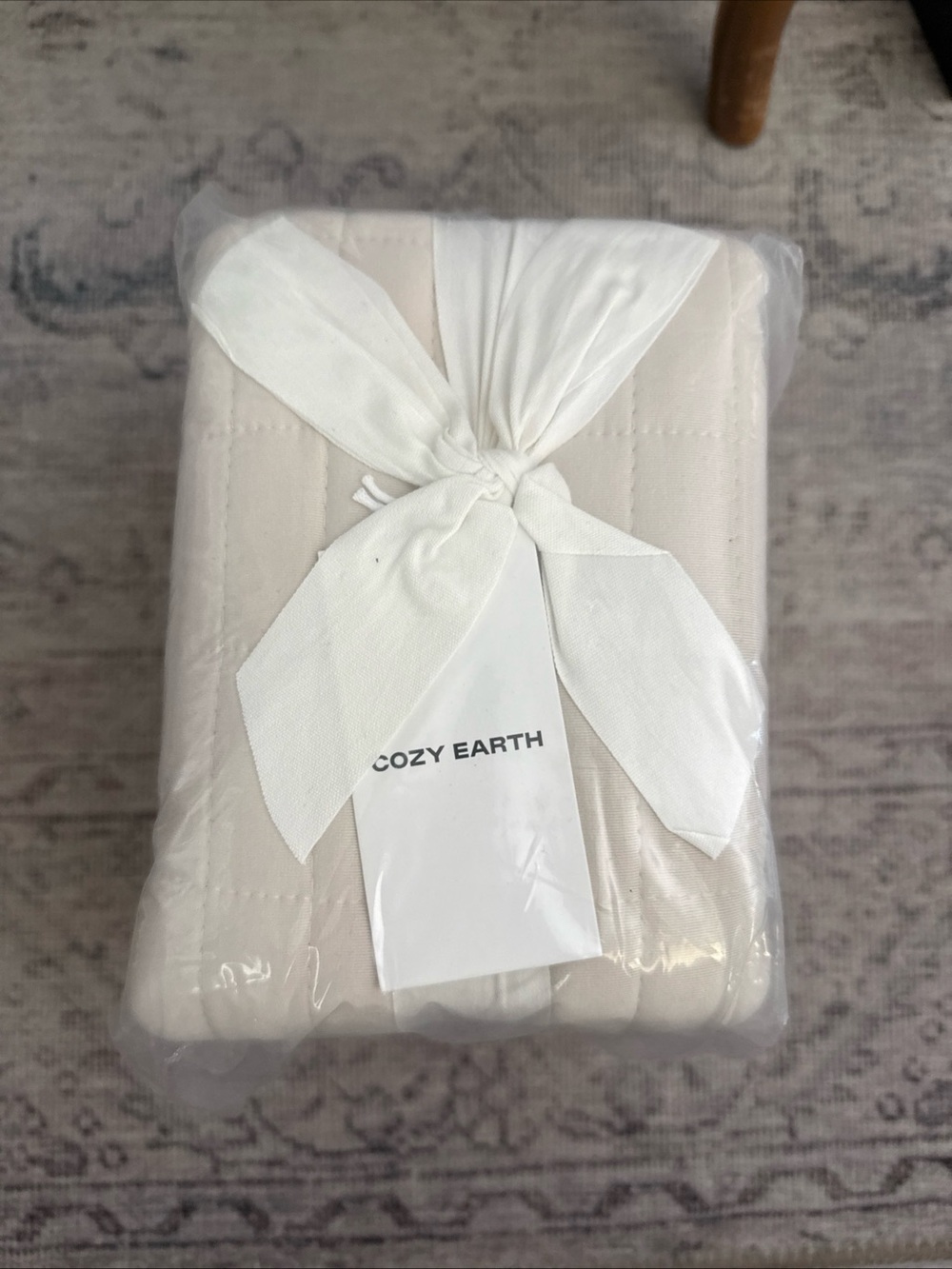 Cozy Earth Bamboo Jersey Quilted Euro Shams Set in Driftwood NWT $176 MSRP